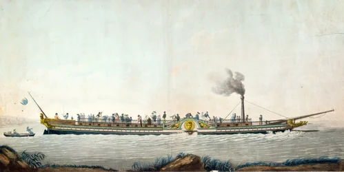Charles-Philippe, ensimmäinen höyrylaiva, joka laskettiin vesille Seine-joella 20. elokuuta 1816